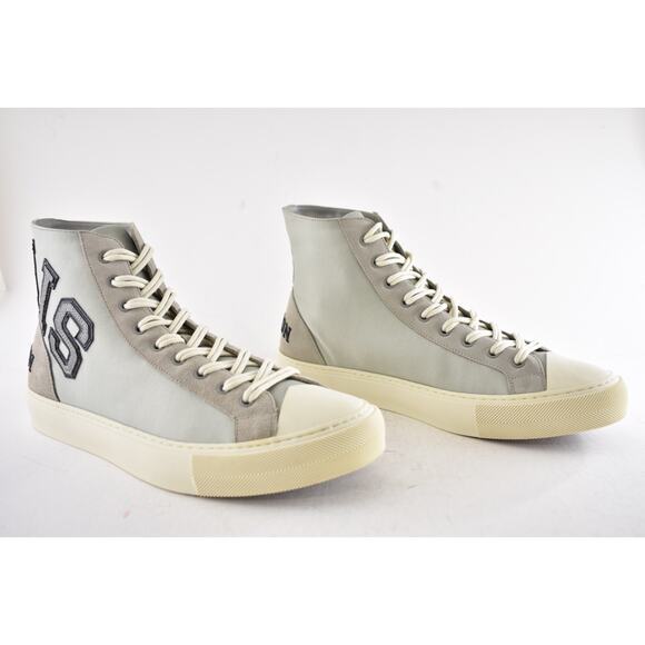 Louis Vuitton Tattoo Grey Satin Suede Kim Jones High Top Sneakers UK 9 US 10 11 - Picture 4 of 14